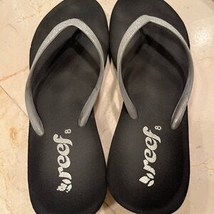 Black and silver sandals